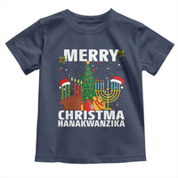 Merry Christmahanakwanzika Toddler T Shirt Christmas Hanukkah Kwanzaa Celebration Gift - Wonder Print Shop