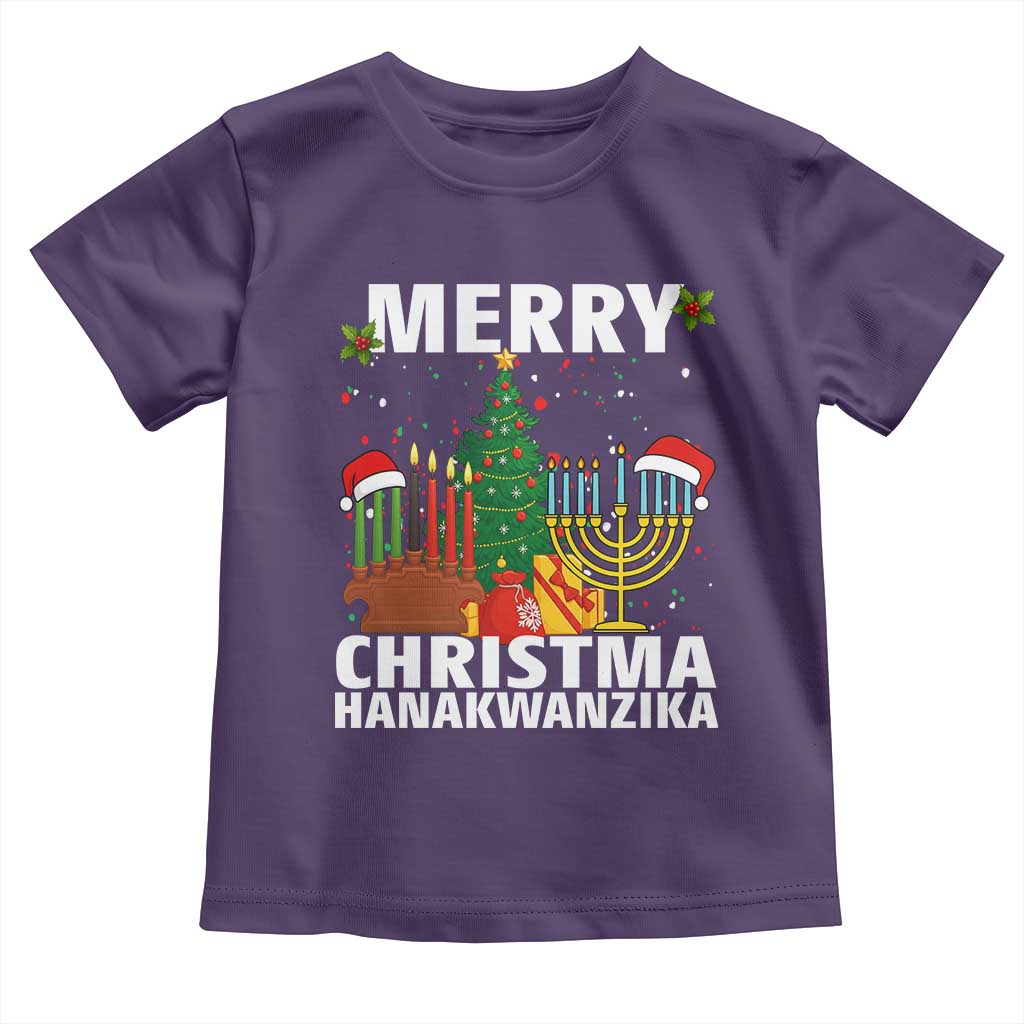 Merry Christmahanakwanzika Toddler T Shirt Christmas Hanukkah Kwanzaa Celebration Gift - Wonder Print Shop