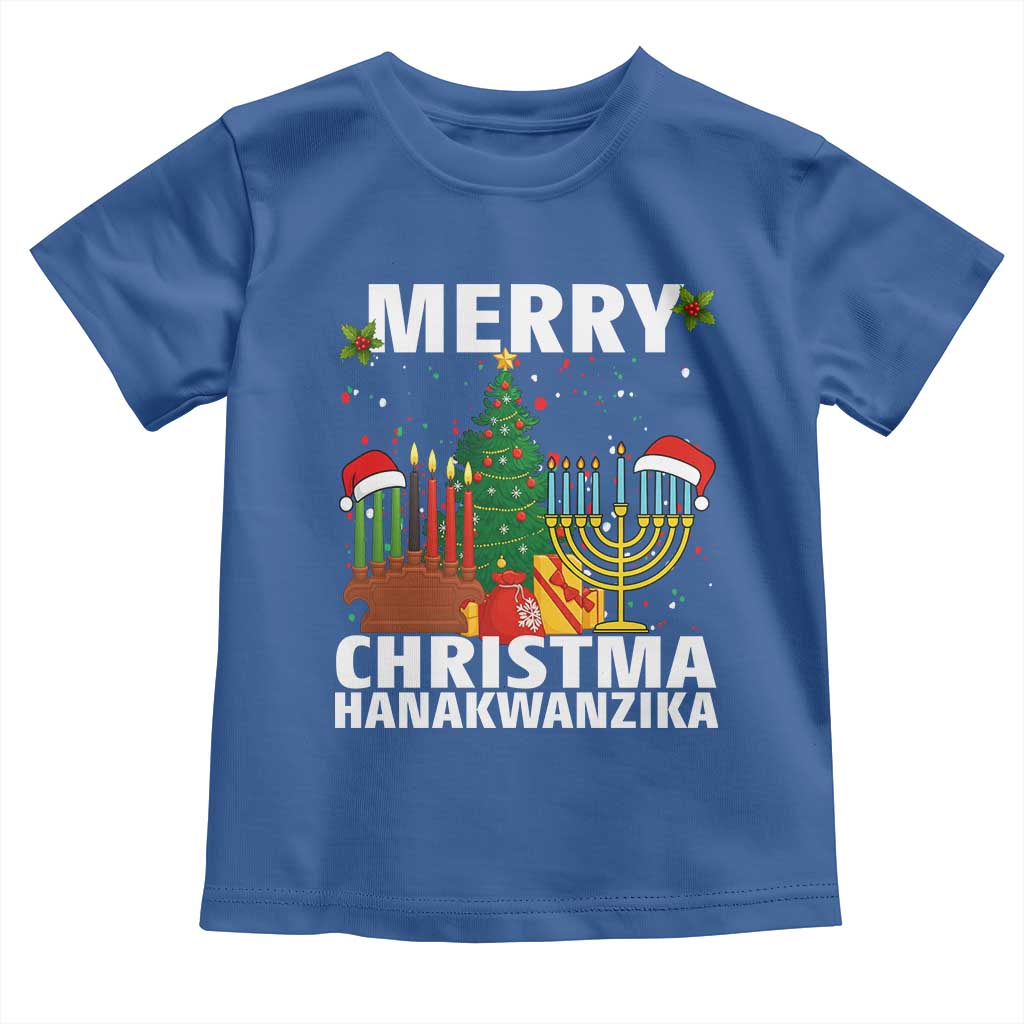 Merry Christmahanakwanzika Toddler T Shirt Christmas Hanukkah Kwanzaa Celebration Gift - Wonder Print Shop