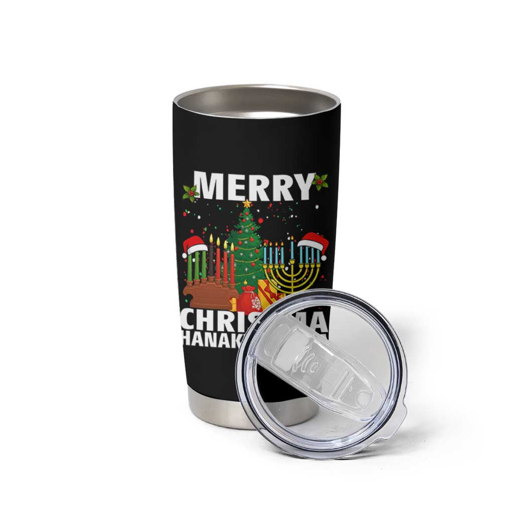 Merry Christmahanakwanzika Tumbler Cup Christmas Hanukkah Kwanzaa Celebration Gift - Wonder Print Shop