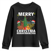Merry Christmahanakwanzika Youth Sweatshirt Christmas Hanukkah Kwanzaa Celebration Gift - Wonder Print Shop