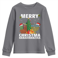 Merry Christmahanakwanzika Youth Sweatshirt Christmas Hanukkah Kwanzaa Celebration Gift - Wonder Print Shop
