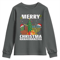 Merry Christmahanakwanzika Youth Sweatshirt Christmas Hanukkah Kwanzaa Celebration Gift - Wonder Print Shop
