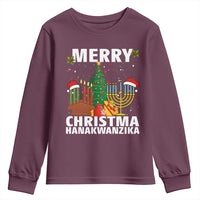 Merry Christmahanakwanzika Youth Sweatshirt Christmas Hanukkah Kwanzaa Celebration Gift - Wonder Print Shop