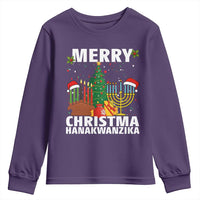 Merry Christmahanakwanzika Youth Sweatshirt Christmas Hanukkah Kwanzaa Celebration Gift - Wonder Print Shop
