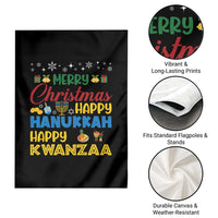 Celebrate All Holidays Merry Christmas Hanukkah Kwanzaa Gift Garden Flag - Wonder Print Shop