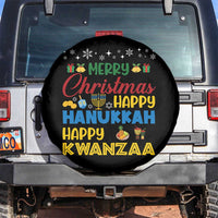 Celebrate All Holidays Merry Christmas Hanukkah Kwanzaa Gift Spare Tire Cover - Wonder Print Shop