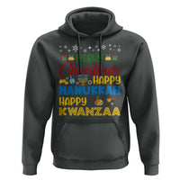 Celebrate All Holidays Merry Christmas Hanukkah Kwanzaa Gift Hoodie - Wonder Print Shop