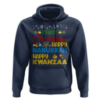 Celebrate All Holidays Merry Christmas Hanukkah Kwanzaa Gift Hoodie - Wonder Print Shop