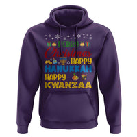 Celebrate All Holidays Merry Christmas Hanukkah Kwanzaa Gift Hoodie - Wonder Print Shop