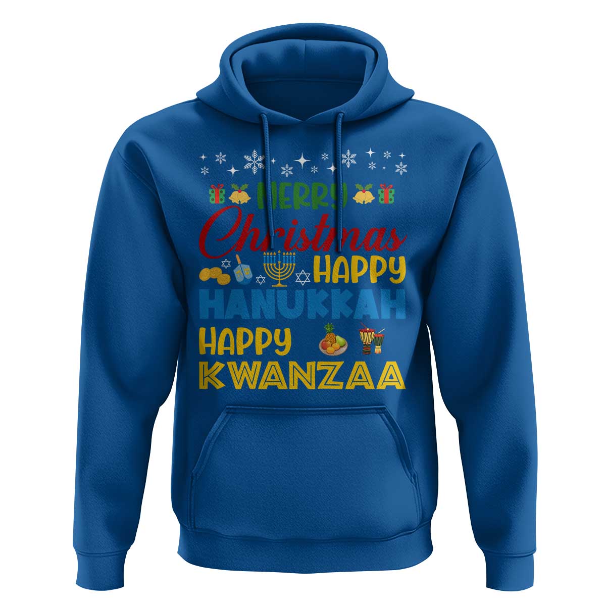 Celebrate All Holidays Merry Christmas Hanukkah Kwanzaa Gift Hoodie - Wonder Print Shop