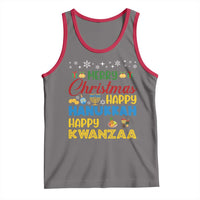 Celebrate All Holidays Merry Christmas Hanukkah Kwanzaa Gift Tank Top - Wonder Print Shop