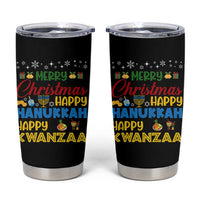 Celebrate All Holidays Merry Christmas Hanukkah Kwanzaa Gift Tumbler Cup - Wonder Print Shop
