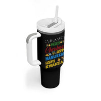 Celebrate All Holidays Merry Christmas Hanukkah Kwanzaa Gift Tumbler With Handle - Wonder Print Shop