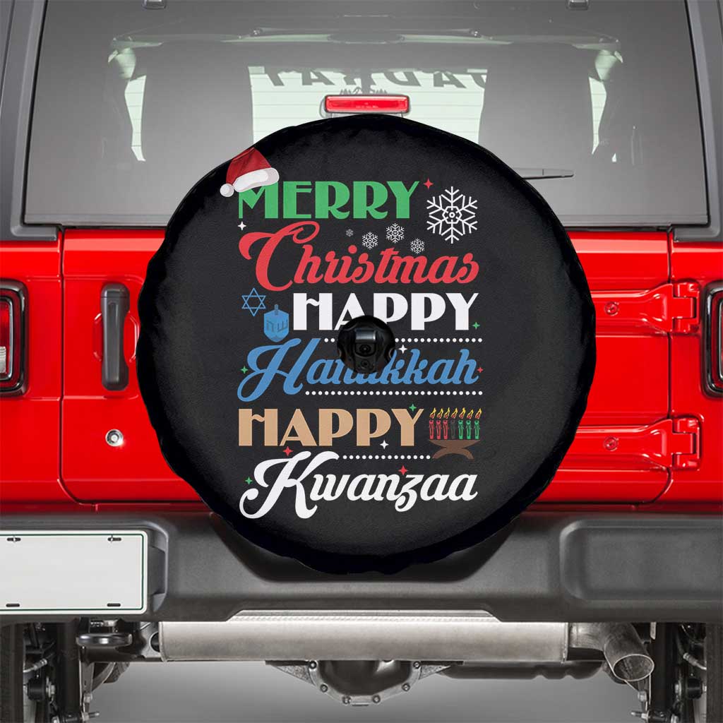 Funny Christmas Hanukkah Kwanzaa Spare Tire Cover December Holiday Gift - Wonder Print Shop