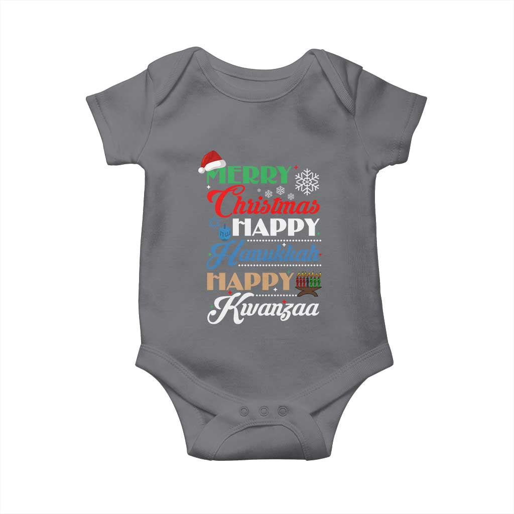 Funny Christmas Hanukkah Kwanzaa Baby Onesie December Holiday Gift - Wonder Print Shop