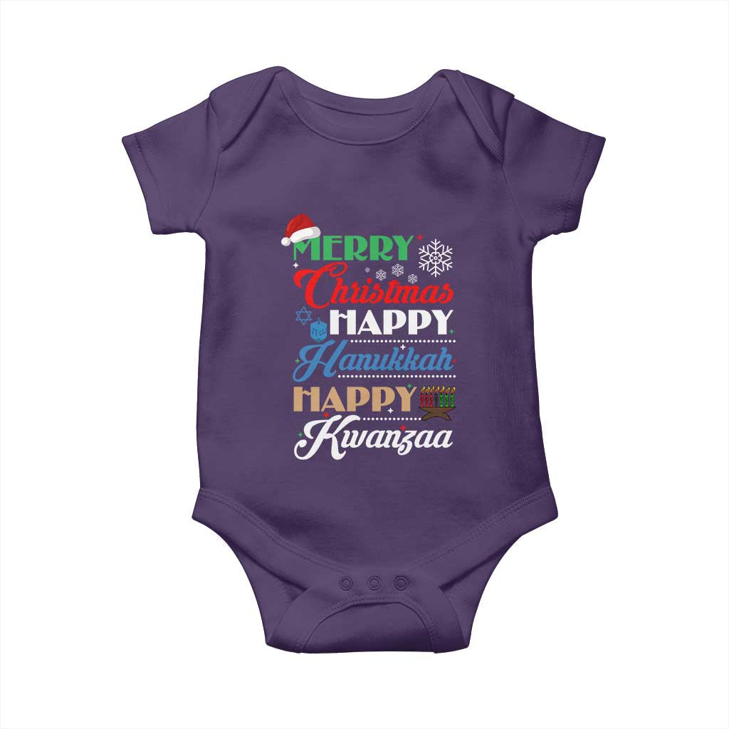 Funny Christmas Hanukkah Kwanzaa Baby Onesie December Holiday Gift - Wonder Print Shop