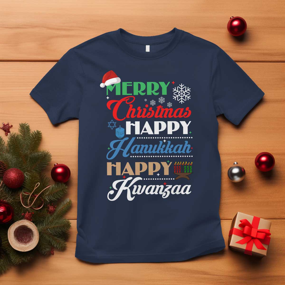 Funny Christmas Hanukkah Kwanzaa T Shirt December Holiday Gift - Wonder Print Shop