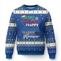 Funny Christmahanakwanzika Hanukkah Ugly Sweater December Holiday Gift - Wonder Print Shop
