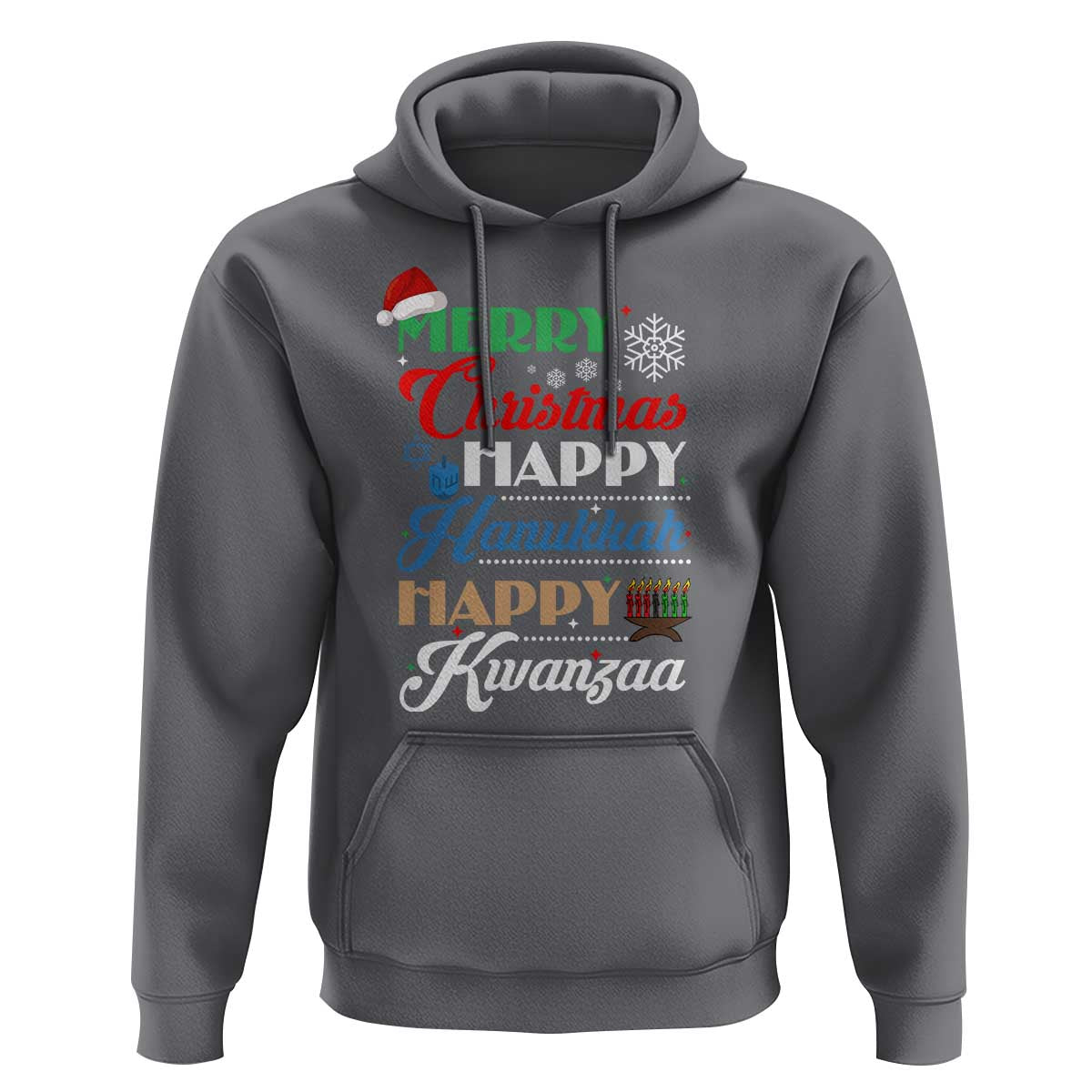 Funny Christmas Hanukkah Kwanzaa Hoodie December Holiday Gift - Wonder Print Shop