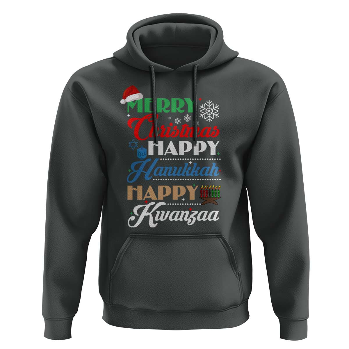 Funny Christmas Hanukkah Kwanzaa Hoodie December Holiday Gift - Wonder Print Shop