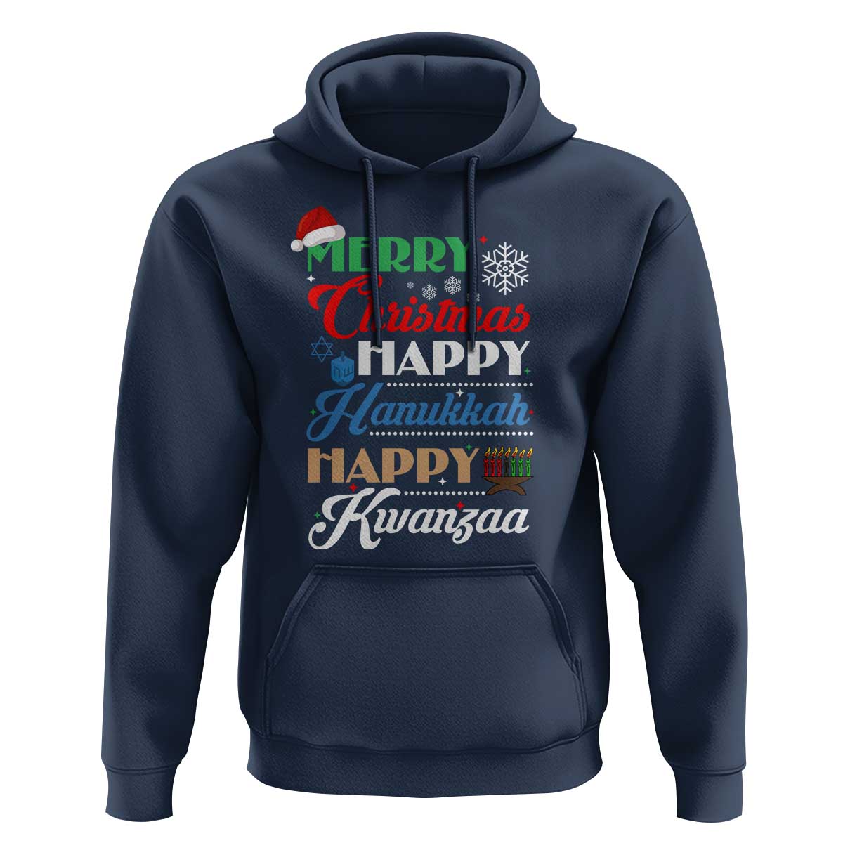 Funny Christmas Hanukkah Kwanzaa Hoodie December Holiday Gift - Wonder Print Shop