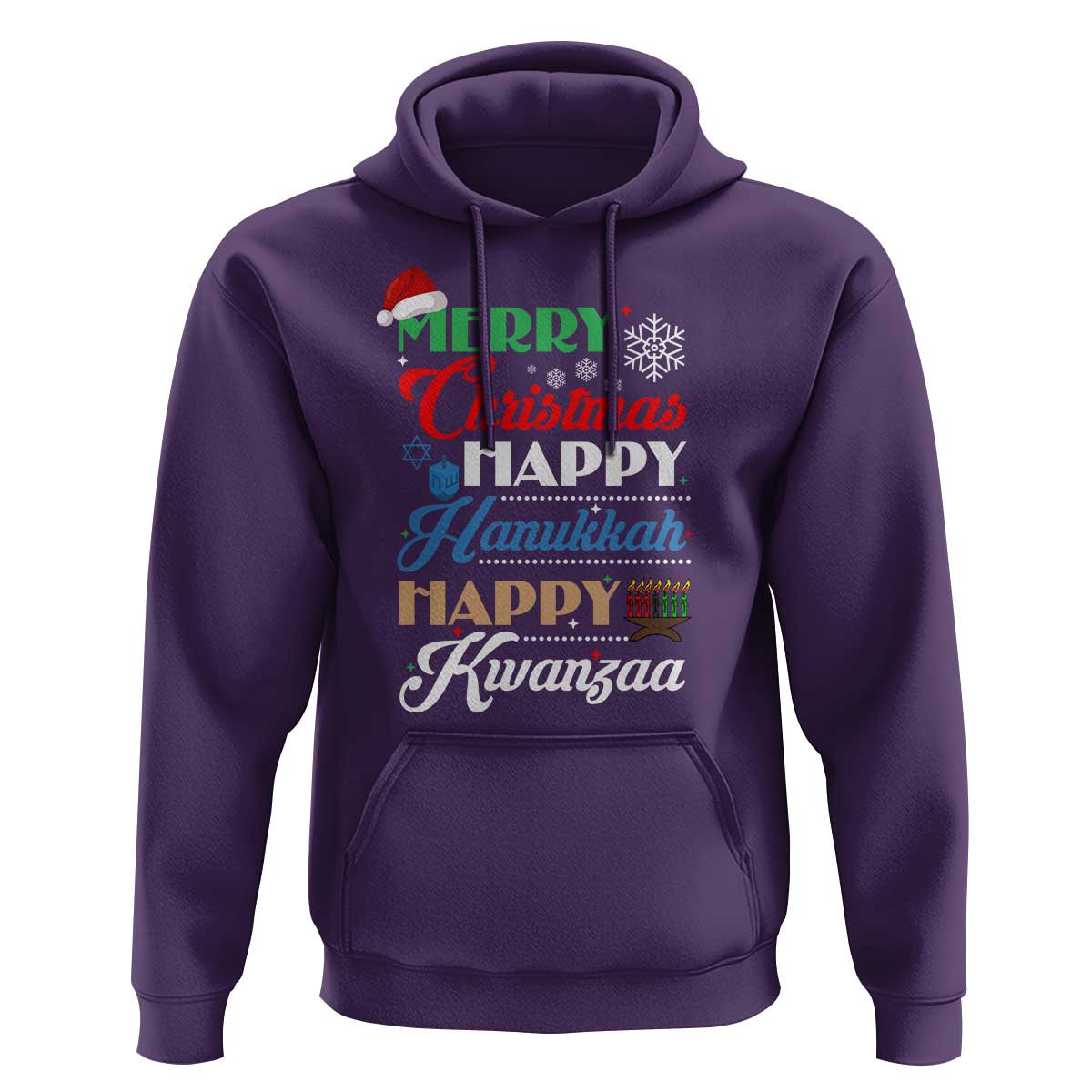 Funny Christmas Hanukkah Kwanzaa Hoodie December Holiday Gift - Wonder Print Shop