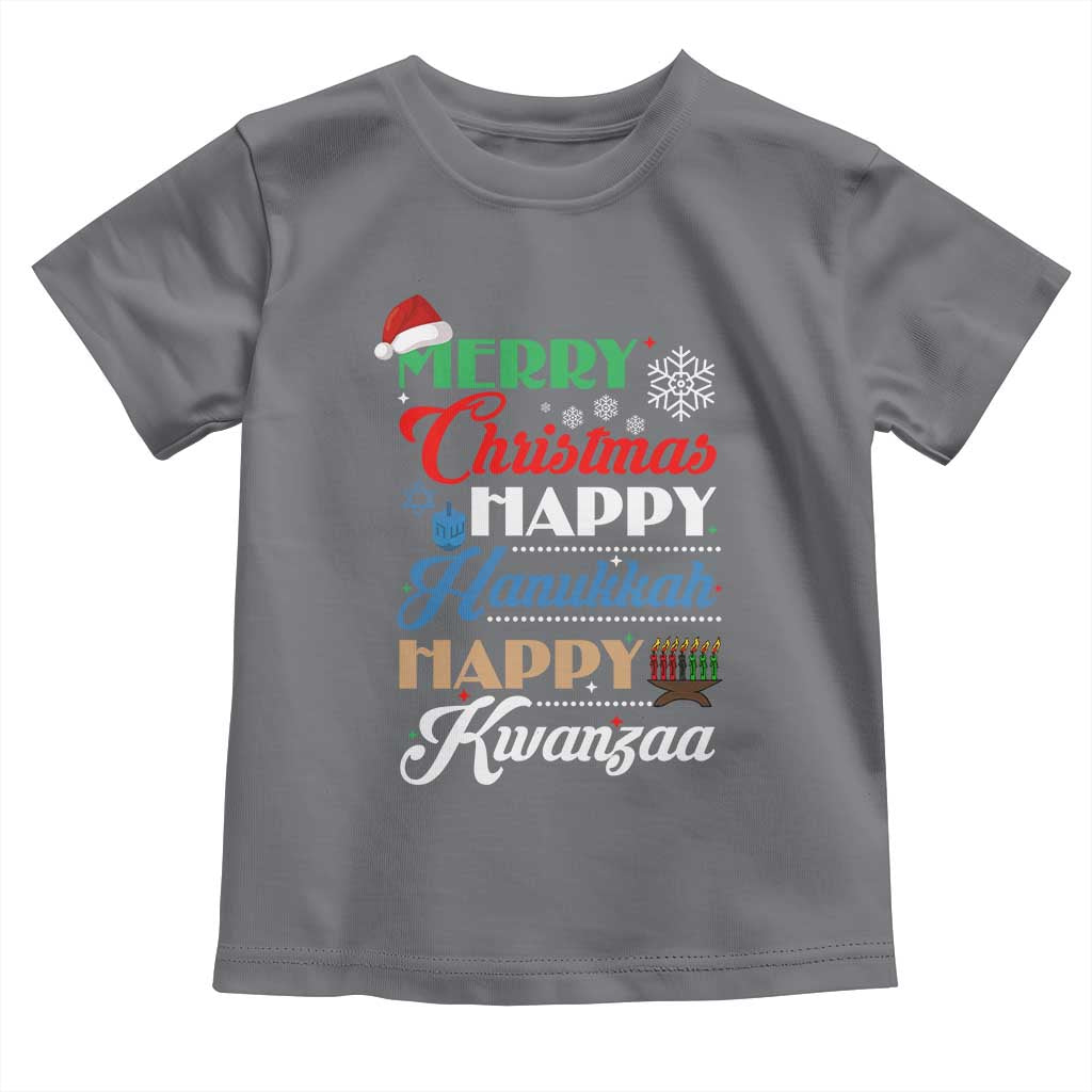 Funny Christmas Hanukkah Kwanzaa Toddler T Shirt December Holiday Gift - Wonder Print Shop