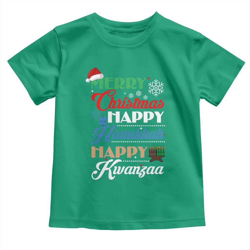 Funny Christmas Hanukkah Kwanzaa Toddler T Shirt December Holiday Gift - Wonder Print Shop