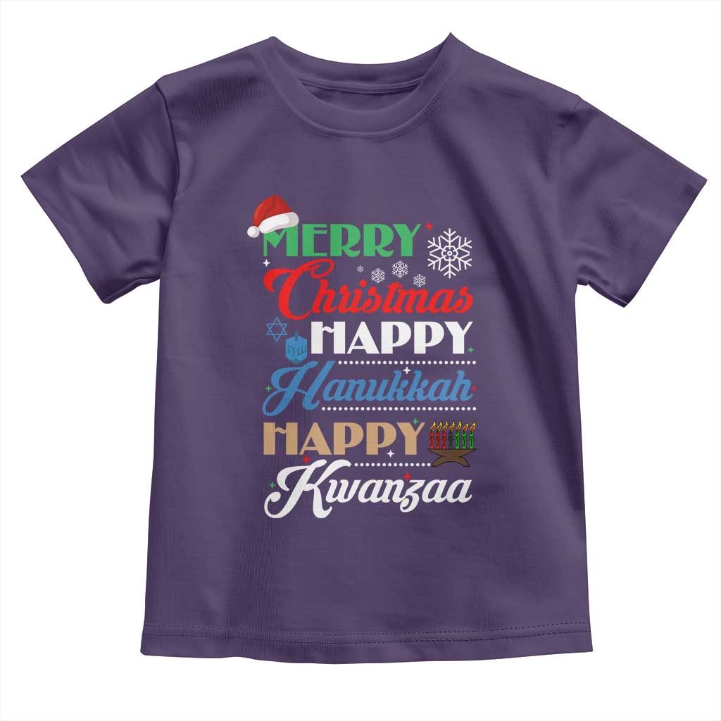 Funny Christmas Hanukkah Kwanzaa Toddler T Shirt December Holiday Gift - Wonder Print Shop