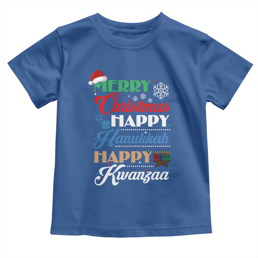 Funny Christmas Hanukkah Kwanzaa Toddler T Shirt December Holiday Gift - Wonder Print Shop