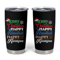 Funny Christmas Hanukkah Kwanzaa Tumbler Cup December Holiday Gift - Wonder Print Shop