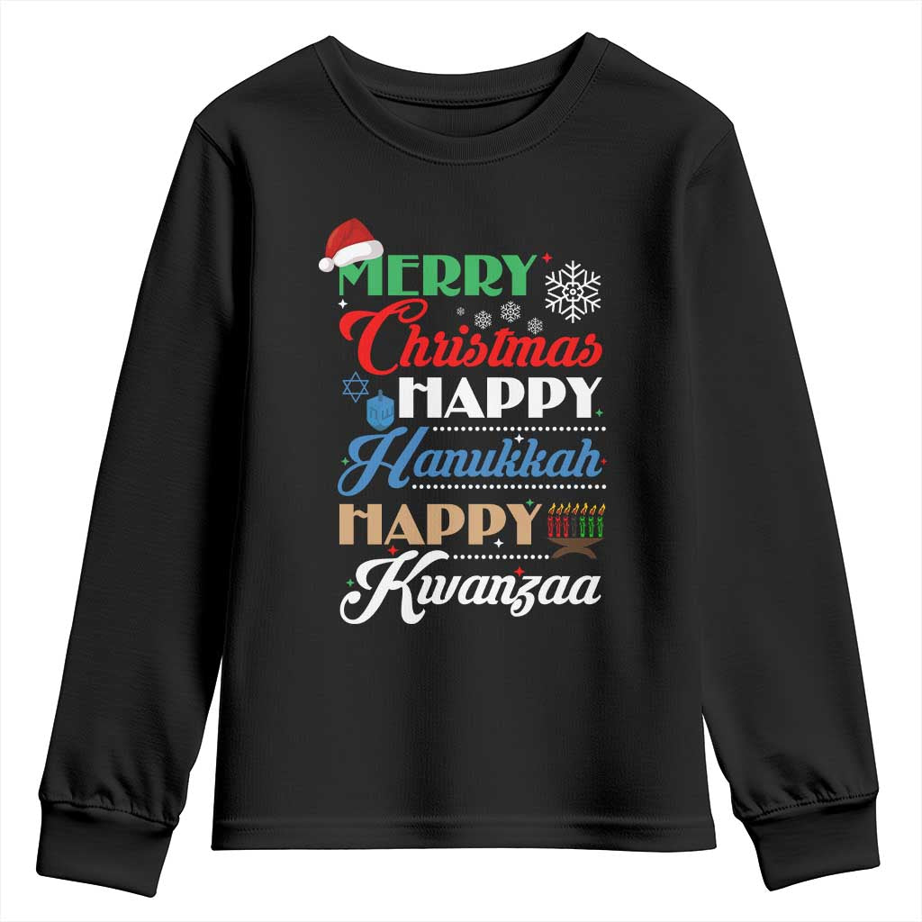 Funny Christmas Hanukkah Kwanzaa Youth Sweatshirt December Holiday Gift - Wonder Print Shop