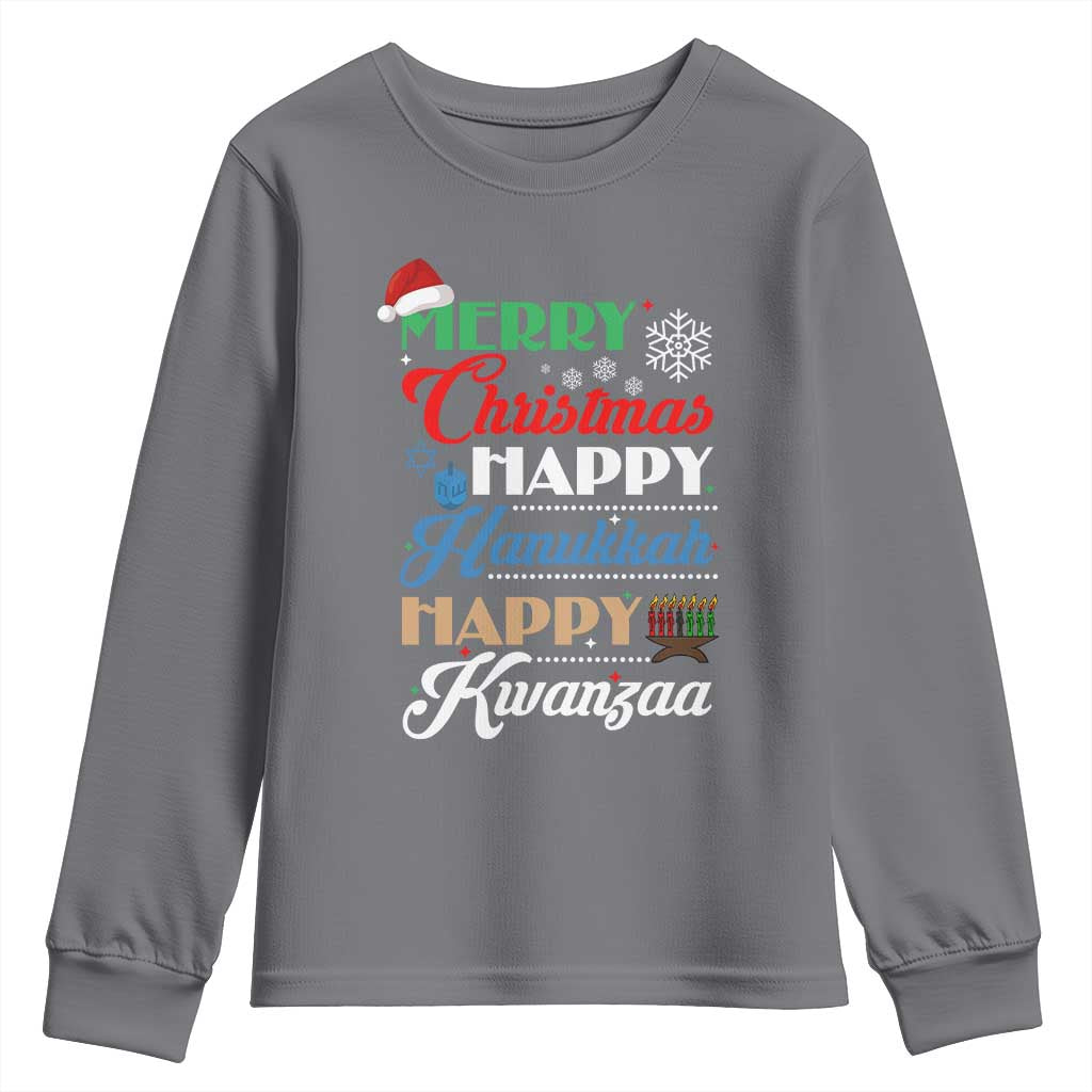Funny Christmas Hanukkah Kwanzaa Youth Sweatshirt December Holiday Gift - Wonder Print Shop