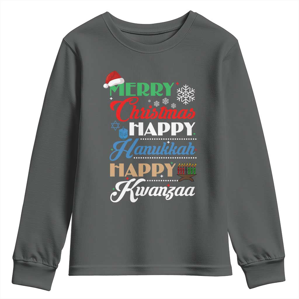 Funny Christmas Hanukkah Kwanzaa Youth Sweatshirt December Holiday Gift - Wonder Print Shop