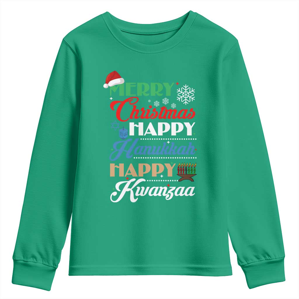Funny Christmas Hanukkah Kwanzaa Youth Sweatshirt December Holiday Gift - Wonder Print Shop