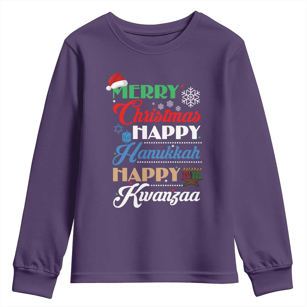 Funny Christmas Hanukkah Kwanzaa Youth Sweatshirt December Holiday Gift - Wonder Print Shop
