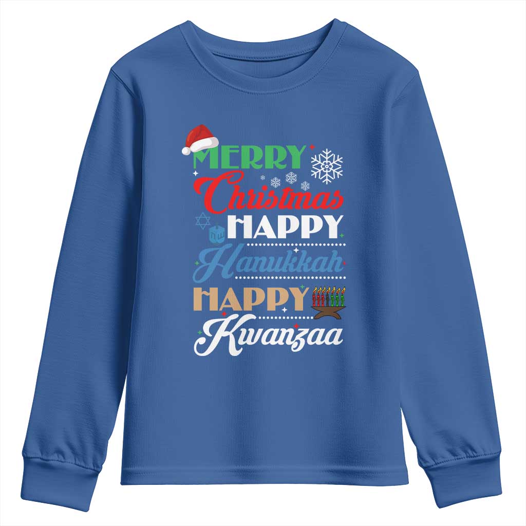 Funny Christmas Hanukkah Kwanzaa Youth Sweatshirt December Holiday Gift - Wonder Print Shop