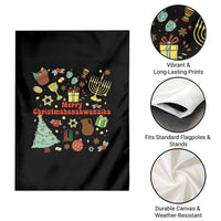 Merry Christmahanakwanzika Garden Flag Funny Winter Holiday Gift - Wonder Print Shop