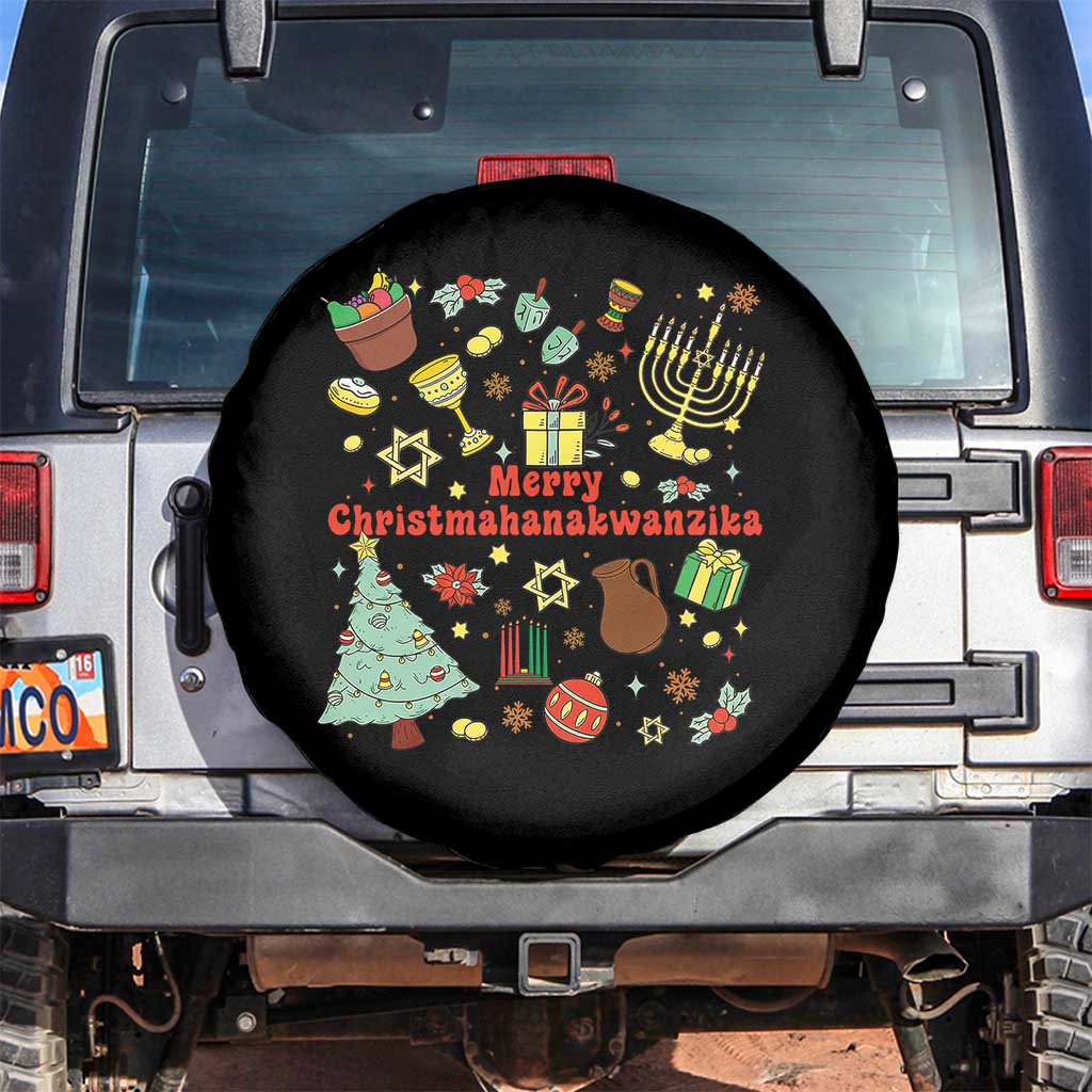 Merry Christmahanakwanzika Spare Tire Cover Funny Winter Holiday Gift - Wonder Print Shop