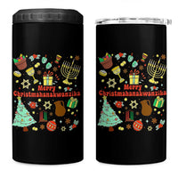 Merry Christmahanakwanzika 4 in 1 Can Cooler Tumbler Funny Winter Holiday Gift - Wonder Print Shop