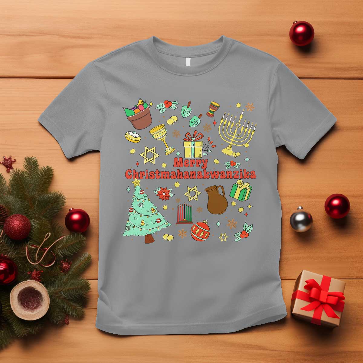 Merry Christmahanakwanzika T Shirt Funny Winter Holiday Gift - Wonder Print Shop