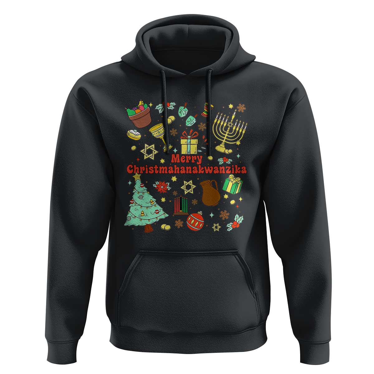 Merry Christmahanakwanzika Hoodie Funny Winter Holiday Gift - Wonder Print Shop