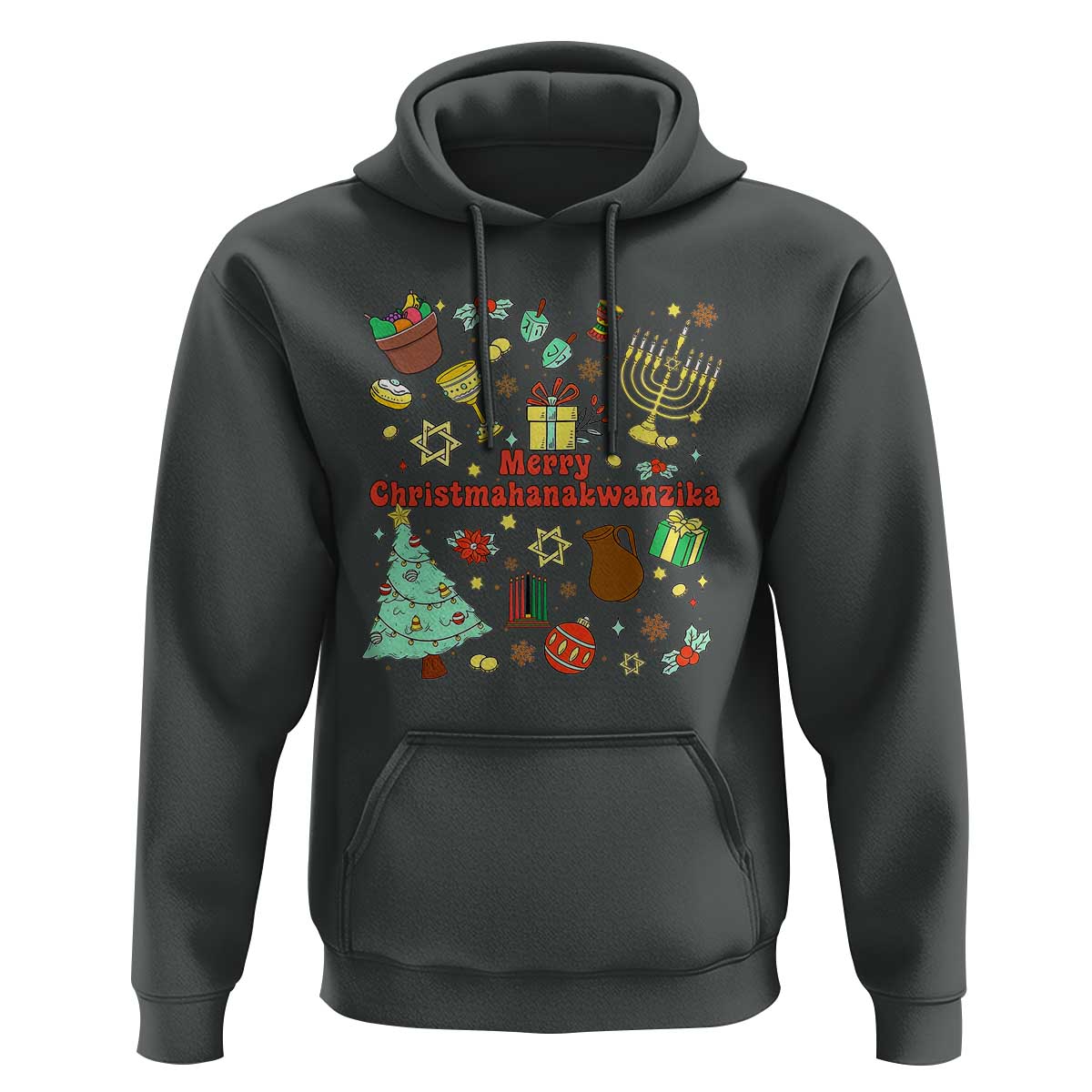 Merry Christmahanakwanzika Hoodie Funny Winter Holiday Gift - Wonder Print Shop
