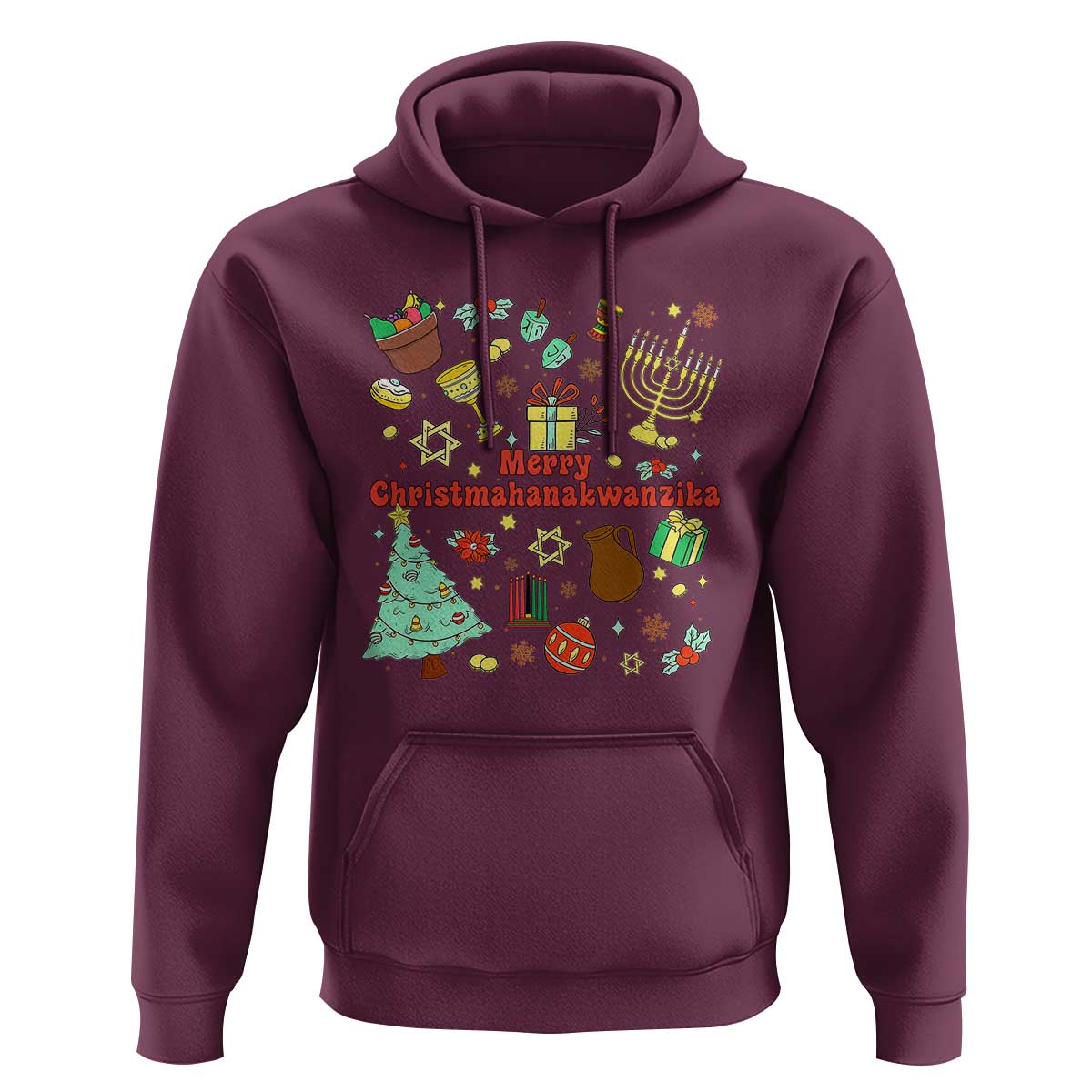 Merry Christmahanakwanzika Hoodie Funny Winter Holiday Gift - Wonder Print Shop