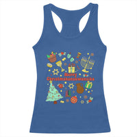 Merry Christmahanakwanzika Racerback Tank Top Funny Winter Holiday Gift - Wonder Print Shop