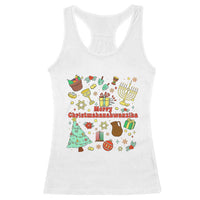 Merry Christmahanakwanzika Racerback Tank Top Funny Winter Holiday Gift - Wonder Print Shop
