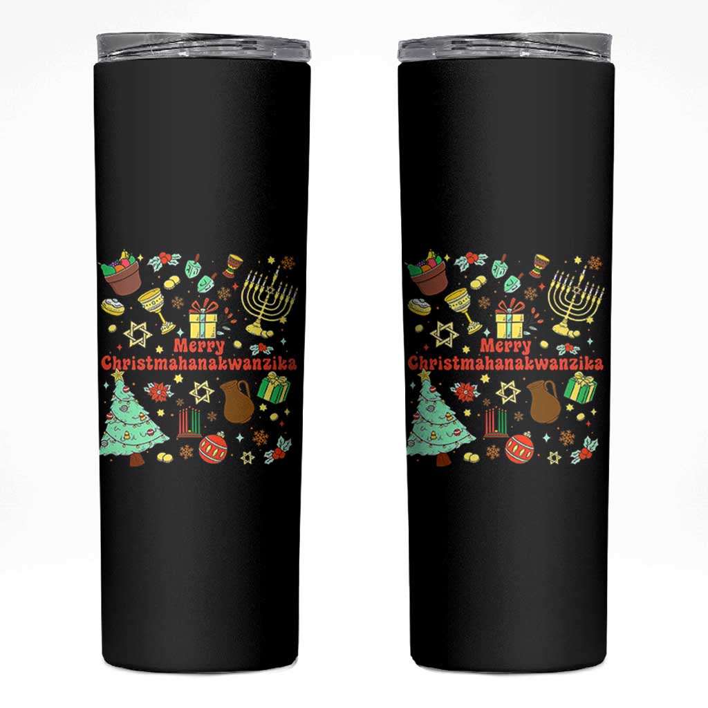 Merry Christmahanakwanzika Skinny Tumbler Funny Winter Holiday Gift - Wonder Print Shop