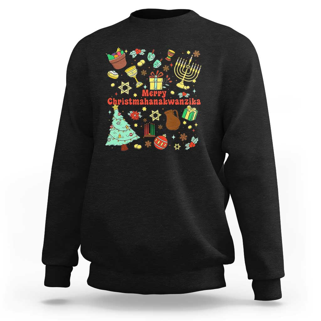 Merry Christmahanakwanzika Sweatshirt Funny Winter Holiday Gift - Wonder Print Shop