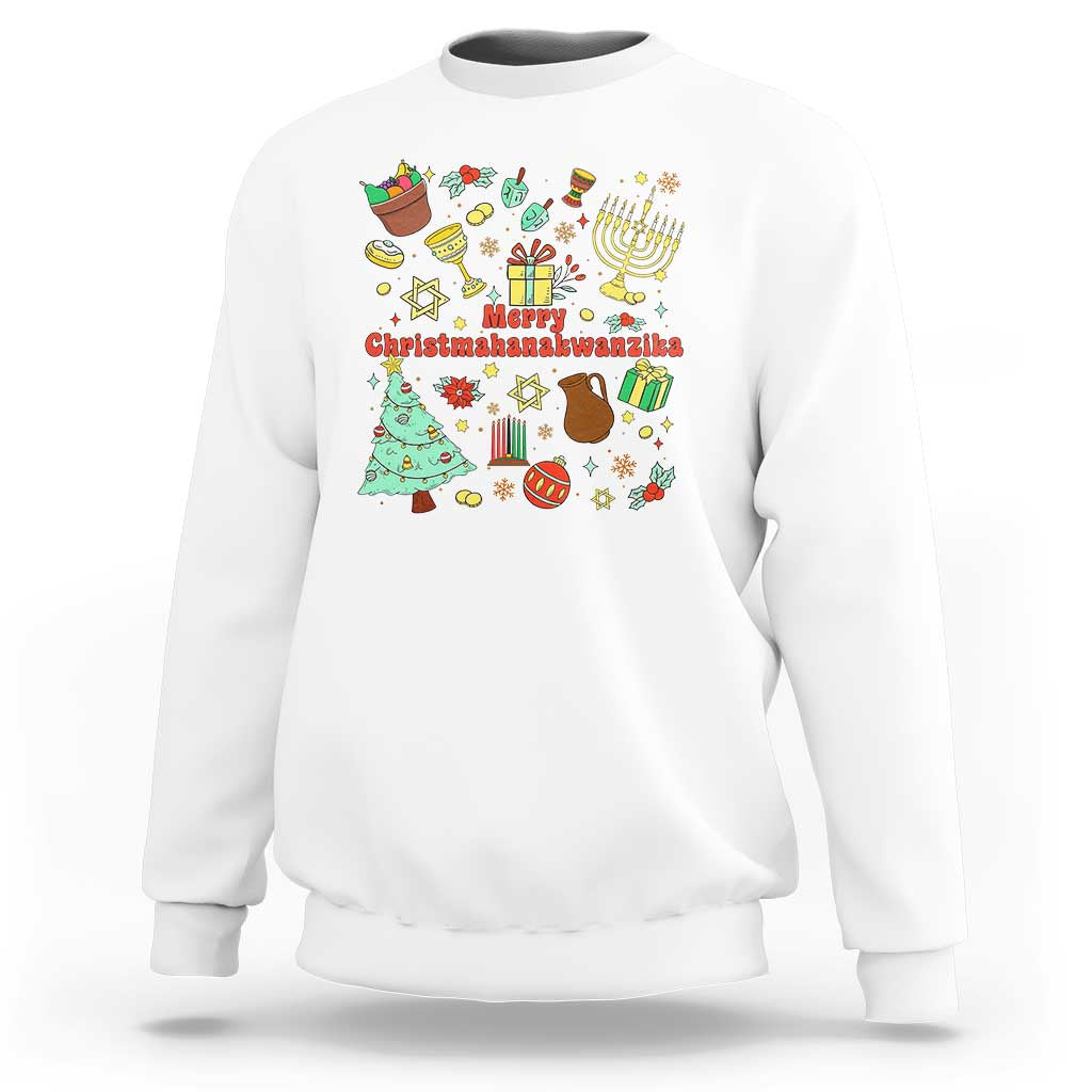 Merry Christmahanakwanzika Sweatshirt Funny Winter Holiday Gift - Wonder Print Shop